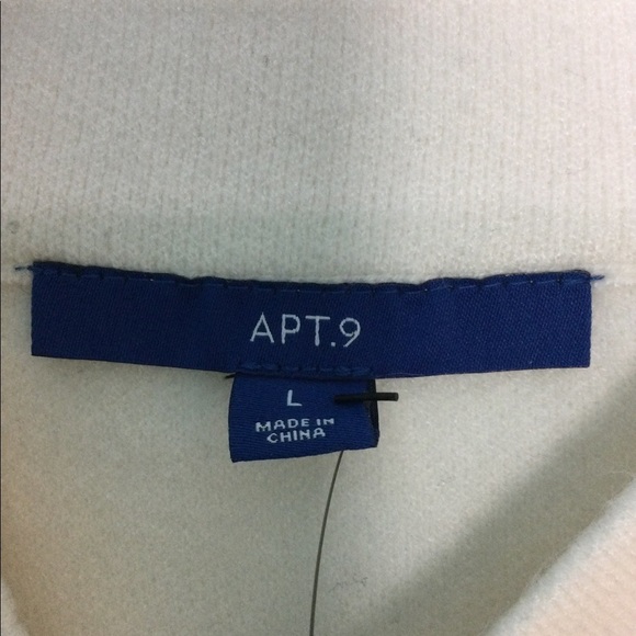 Ladies Apt. 9 Large 12 - 14 Crewneck Sweater Striped Black White Long Sleeve NWT - Picture 10 of 12